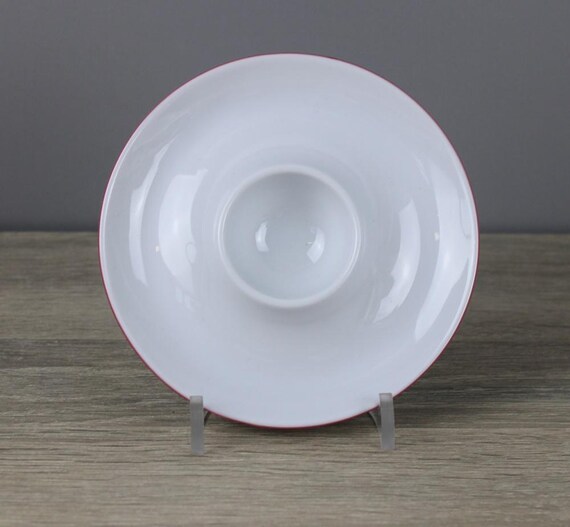 Seltmann Weiden Mirabell Roter Rand Linie Eierbecher Mit Ablage Ø 12,5 Cm