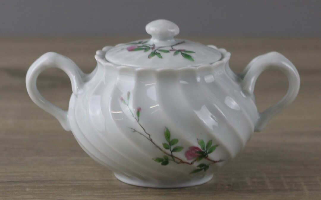 Haviland Limoges France Eglantine Rose Zuckerdose Mit Deckel Neuwertig