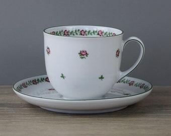 Arzberg Form 1382 Petite Rose Kaffeetasse Tasse mit Untertasse Unterteller TOP