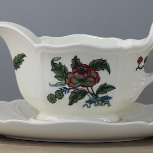 Wedgwood Mandarin Sauciere Soßenausgießer mit Unterteller Untere 1-teilig