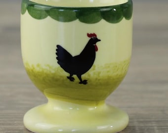 Zeller Keramik Hahn und Henne Eierbecher Höhe ca. 5,8 cm