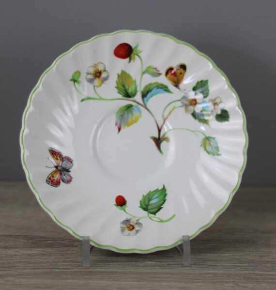 Staffordshire Old Foley Strawberry Untertasse Unterteller Untere Ø14,4 Cm