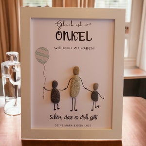Gift for godfather, godmother, uncle, aunt, mom, dad, best friend, boyfriend, sister, stone picture, personalizable