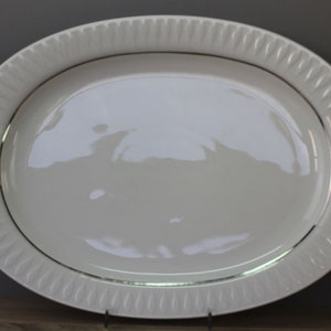 Thomas Lanzette Platin Servierplatte Fleischplatte Platte ca 32,7 x 23,8 cm TOP