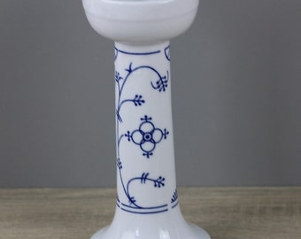 Indisch blau / Strohblume Kerzenständer Kerzenhalter Kerzenleuchter ca. 16,5 cm