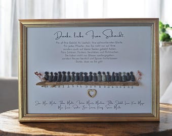 Stone picture personalizable farewell gift for the primary school school kindergarten after-school care thank you thank you for farewell teacher