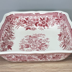 Villeroy & Boch Pheasant Red Bowl square approx. 15.5 cm Height approx. 5 cm