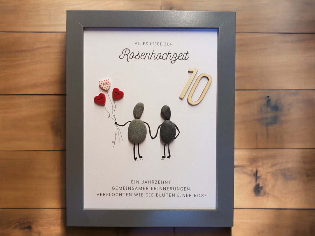Was Schenke Ich Meiner Tochter Zur Hochzeit Tolles Geschenk Familienbild zur Rosenhochzeit/ 10. Hochzeitstag