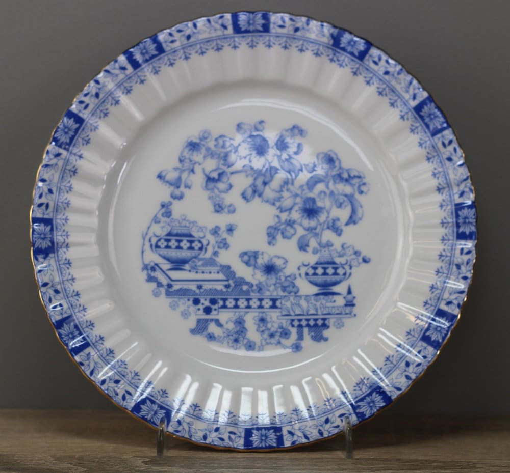 Seltmann Weiden China blau Kuchenteller Frühstücksteller Teller Ø ca. 19 cm TOP