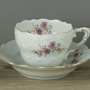 Lindner Anna-Maria Blütenzweig Kaffeetasse / Tasse + Unterteller / Untertasse
