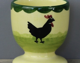 Zeller Keramik Hahn und Henne Eierbecher H - ca. 5,5 cm