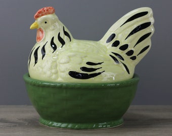 Zeller Keramik Hahn und Henne Eierwärmer Eierhuhn Huhn Höhe ca. 17 cm