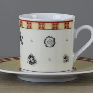 Winterling Dessina Clivia red yellow espresso cup with saucer