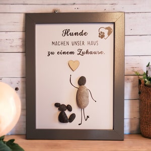 Personalized stone picture gift for dogs, dog lovers, dog owners, female dog owners, dog friends, and dog people – perfect for Christmas or birthdays.