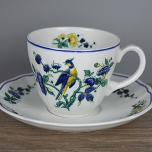 Villeroy & Boch Phoenix blau große Kaffeetasse Höhe ca. 6,5 cm + Untertasse