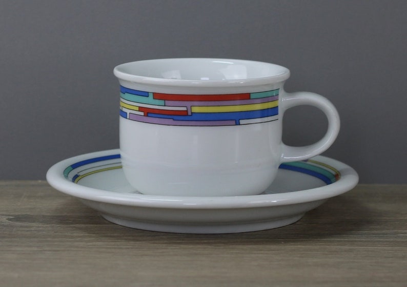 Arzberg Daily Rainbow Kaffeetasse Tasse mit Untertasse Unterteller imagen 1