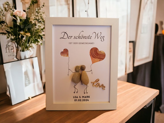 Regalo Di Denaro In Legno Per Matrimonio - Decorazione Con Base, Cavo, Cuore, Auto E Scritte Per Una Presentazione Creativa Degli Sposi - 4