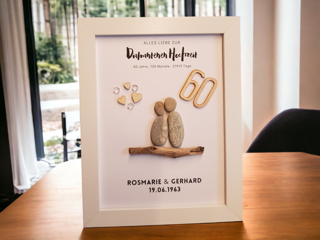 Süsses Geschenk zur Diamantenen Hochzeit / 60. Hochzeitstag