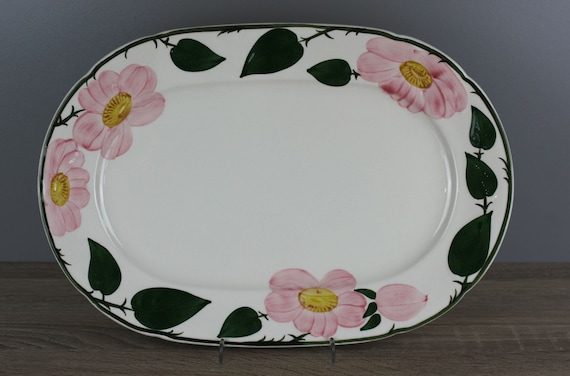 Villeroy & Boch Wildrose Servierplatte Platte Teller länglich 33 x 22,5 cm