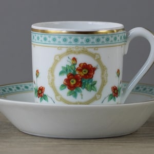 Haviland Empress Josephine Demitasse Austrian Copper Espresso Cup with Green Bottom