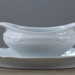 Harcourt Sauciere mit Unterteller 1-teilig ca. 25,5 x 16,5 cm neuwertig