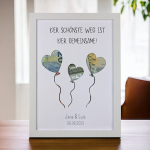 Regalo di nozze Regalo in contanti per le nozze Esaudire i desideri Incartare denaro Regalare un buono Il modo più bello è sposarsi insieme