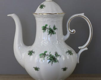 Seltmann Weiden Wenen Mozart groene bloem 26475 kleine koffiepot mokkapot 21 cm