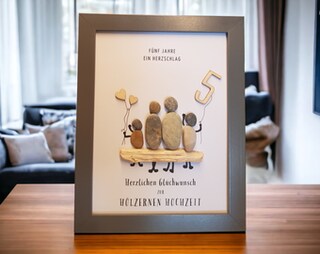 Fetta Di Legno Con Foto Personalizzata - Souvenir Regalo Per Coppie - Decorazione Da Tavolo (Stile 5, Diametro Medio)
