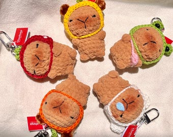 5pcs Crochet Payteen Capybara Crochet Bagcharm/Amigurumi 5cm