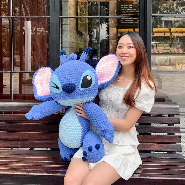 Stitch Huge Crochet Doll von Clarissa Handmade / Häkelpuppe / Amigurumi 70 cm Pattern