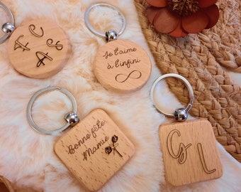 Porte-clef en bois personnalisé