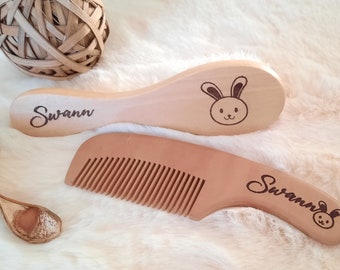 Brosse et peigne bébé personnalisés