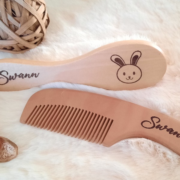 Brosse et peigne bébé personnalisés