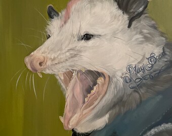 Punk Possum Art Print: Funny Animal Parody (8x10”)