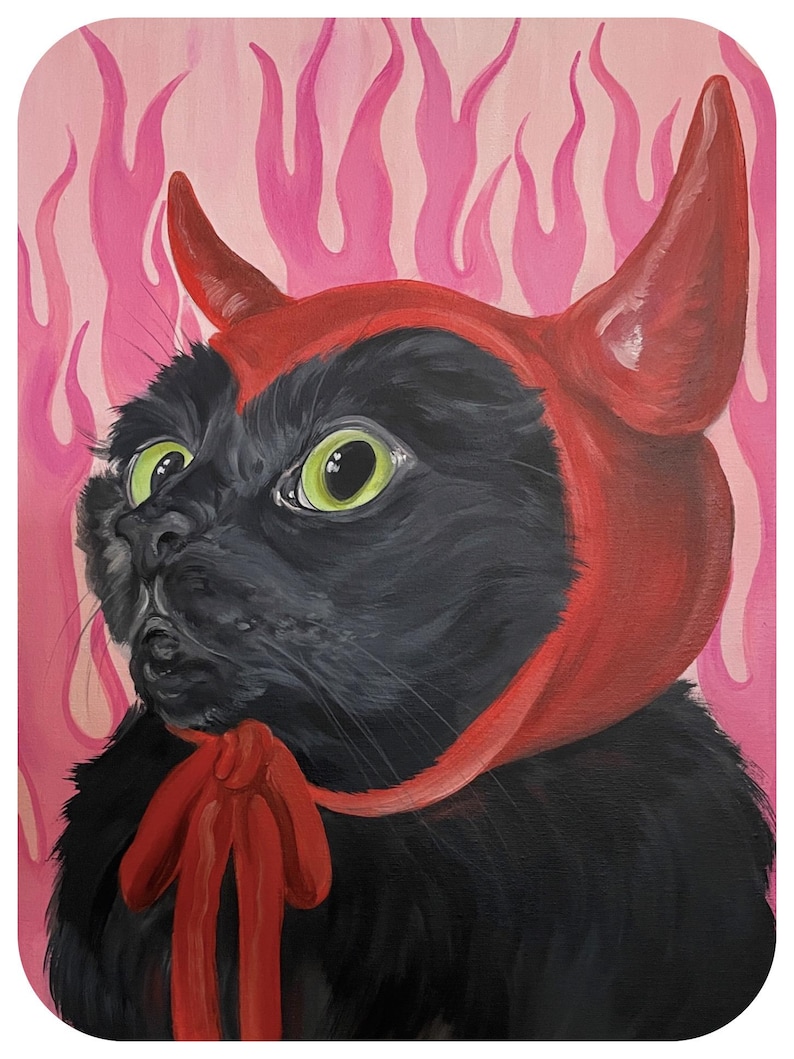 Black Cat Devil Costume Vinyl Sticker: Spooky Halloween Decor - Etsy