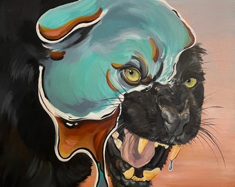 Chrome Panther Art Print: American Traditional Tattoo Flash
