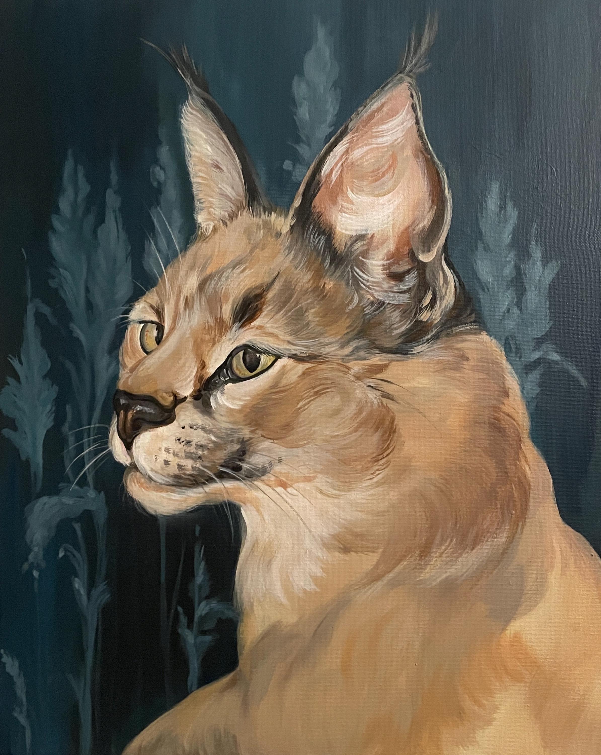 Caracal Print: Original Wildlife Art, Big Cat Decor (8x10 Inches