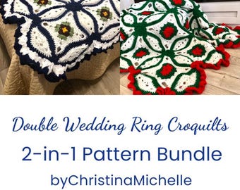 Double Wedding Ring Crochet Pattern Bundle | Croquilt Designs (PDF Pattern)