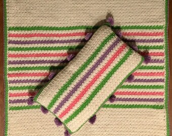 Happy Place Afghan and Pillow Crochet Pattern