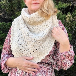 Harmony Shawl Scarf Crochet Pattern | Beginner Friendly Easy