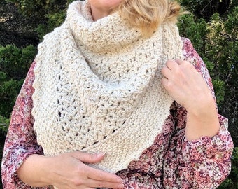 Harmony Shawl Scarf Crochet Pattern | Beginner Friendly Easy