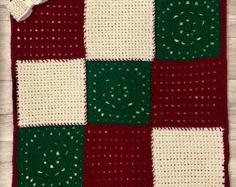 Christmas Baby Blanket Crochet Pattern | Sampler Style Croquilt | Easy