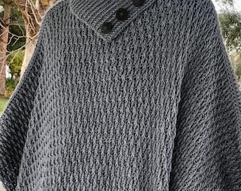River Poncho Crochet Pattern luxury texture modern silhouette