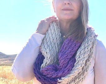 EASY Infinity Ripple Scarf Crochet Pattern