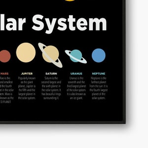 Solar System Printable & Downloadable Poster. Space Science Chart ...