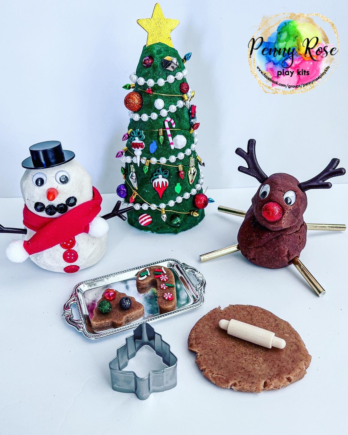 Build a Snowman Play Dough Kit Play Dough Kit Sensory