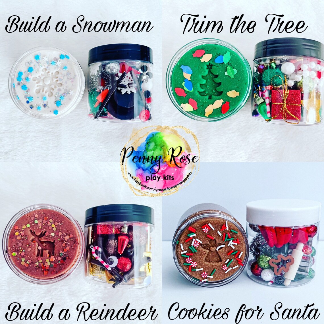 Build a Snowman Play Dough Kit Play Dough Kit Sensory