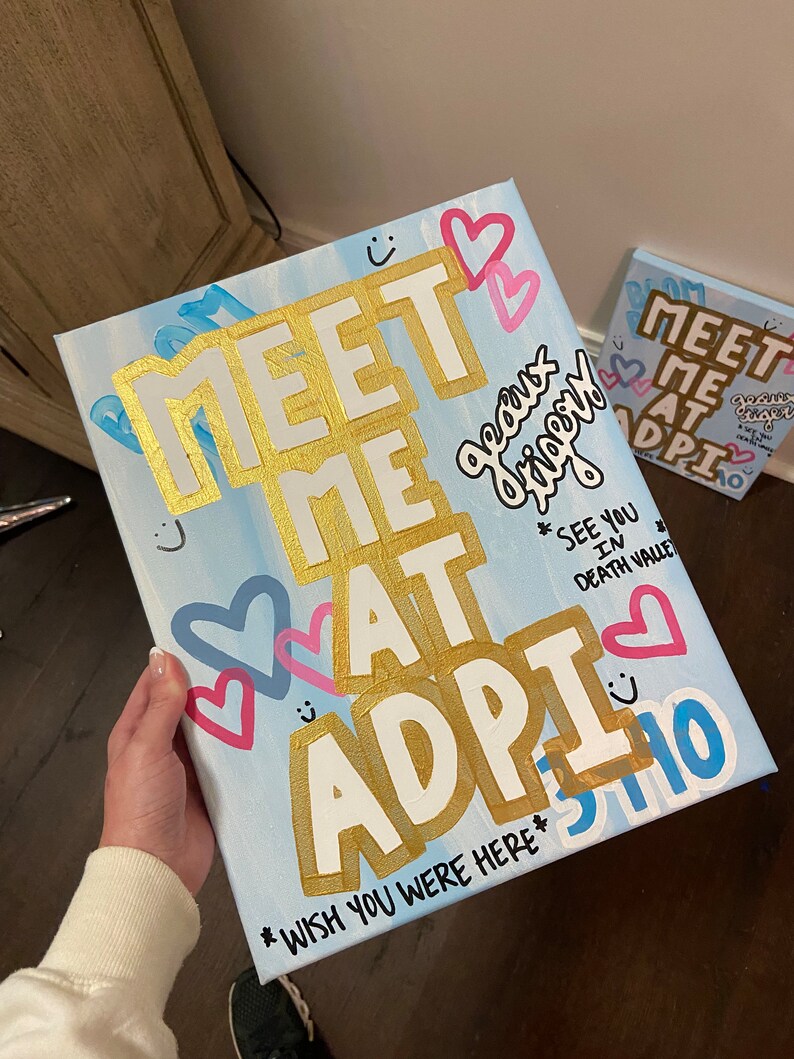 Trendy Custom Text Painting// Big/little Reveal College Etsy