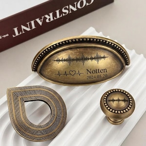Custom engraved Victorian Antique Brass Drawer Knobs/Aged Brass Knobs handles/ brass Dresser Knobs/  Antique flower Dresser Knobs