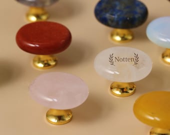 Natürliche ovale Schubladengriffe Griffe, natürliche Kristall Schrankknäufe Griffe, Garderobenknöpfe, individuell gravierte Möbelbeschläge